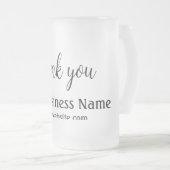 Vielen Dank, fügen Sie den Text für den Firmenname Mattglas Bierglas (VorderseiteRechts)