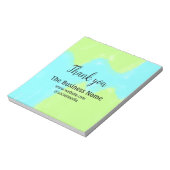 Vielen Dank, fügen Sie den Text für den Firmenname Notizblock (Rotiert)