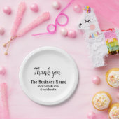 Vielen Dank, fügen Sie den Text für den Firmenname Pappteller (Party)