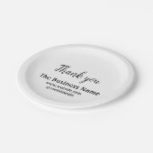 Vielen Dank, fügen Sie den Text für den Firmenname Pappteller (Schrägansicht)