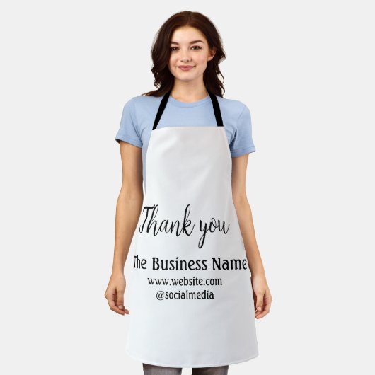 Vielen Dank, fügen Sie den Text für den Firmenname Schürze (Getragen)