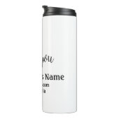 Vielen Dank, fügen Sie den Text für den Firmenname Thermosbecher (Nach rechts gedreht)