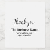 Vielen Dank, fügen Sie den Text für den Firmenname Weinetikett (Einzelnes Label)