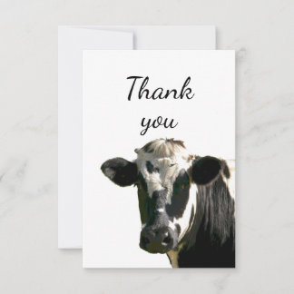 Vielen Dank Fun Curious Holstein Kuh Pinkeln aus Dankeskarte