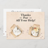 Vielen Dank für all Ihre Hilfe! Katzen in Boxen, D Dankeskarte (Vorne/Hinten)