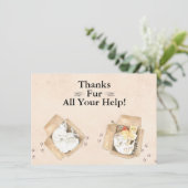 Vielen Dank für all Ihre Hilfe! Katzen in Boxen, D Dankeskarte (Stehend Vorderseite)