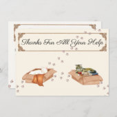 Vielen Dank für all Ihre Hilfe! Katzen in Kisten, Dankeskarte (Vorne/Hinten)