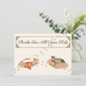 Vielen Dank für all Ihre Hilfe! Katzen in Kisten, Dankeskarte (Stehend Vorderseite)