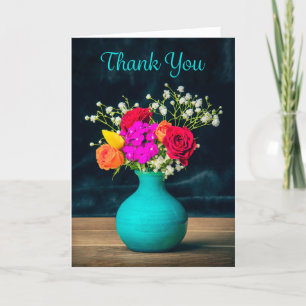 Vielen Dank für alle, die eine schöne Blume arrang Feiertagskarte