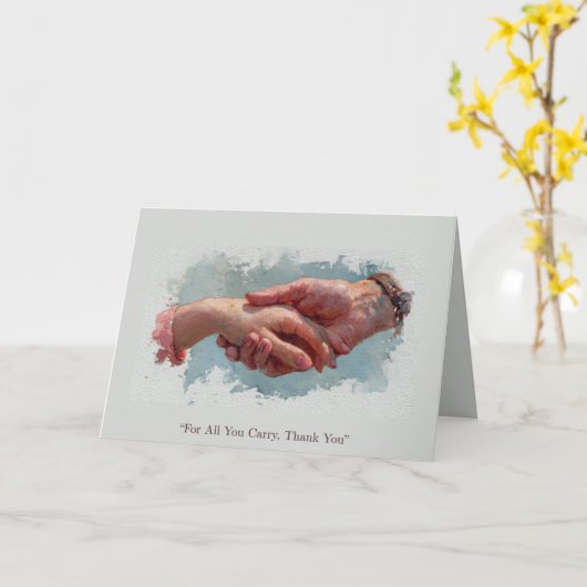 Vielen Dank für alle, die Sie tragen - Betreuung d Karte (Gelbe Blume)