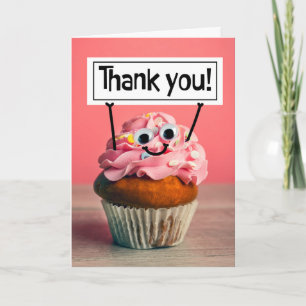 Vielen Dank für alle glücklichen Cupcake Holding S Feiertagskarte