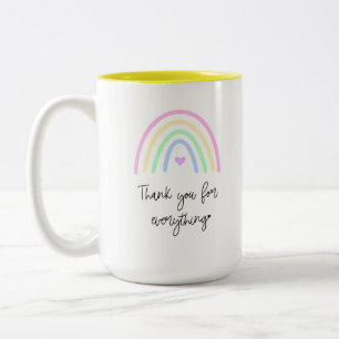 Vielen Dank für alles Große Rainbow-Tasse Zweifarbige Tasse