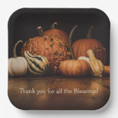 Vielen Dank für alles Gute | Fall Harvest Pappteller (Vorderseite)