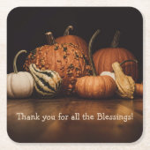 Vielen Dank für alles Gute | Fall Harvest Rechteckiger Pappuntersetzer (Vorderseite)