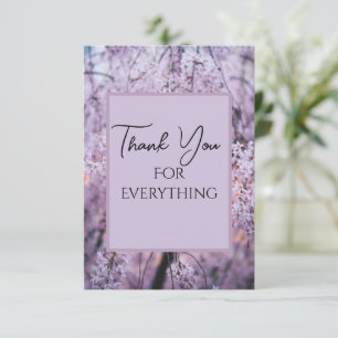 Vielen Dank für alles Lilac Floral Springtime Dankeskarte