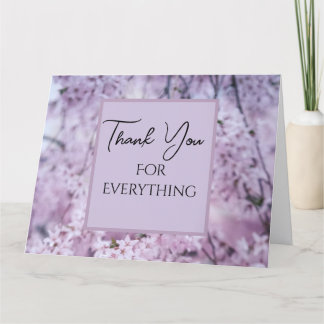 Vielen Dank für alles Lilac Floral Springtime Dankeskarte