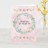 Vielen Dank für alles, was Sie tun Aquarellkaktus Karte (Gelbe Blume)