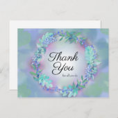 Vielen Dank für alles, was Sie tun Blue Lila Flora Postkarte (Vorne/Hinten)