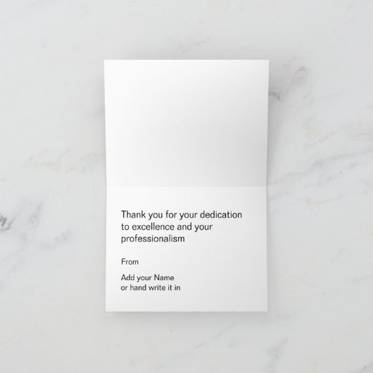 Vielen Dank für alles, was Sie tun Dankeskarte (Innenseite)