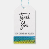 Vielen Dank für alles, was Sie tun Geschenkanhänger (Vorderseite)