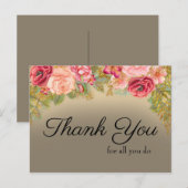 Vielen Dank für alles, was Sie tun Rosa Red Gold F Postkarte (Vorne/Hinten)