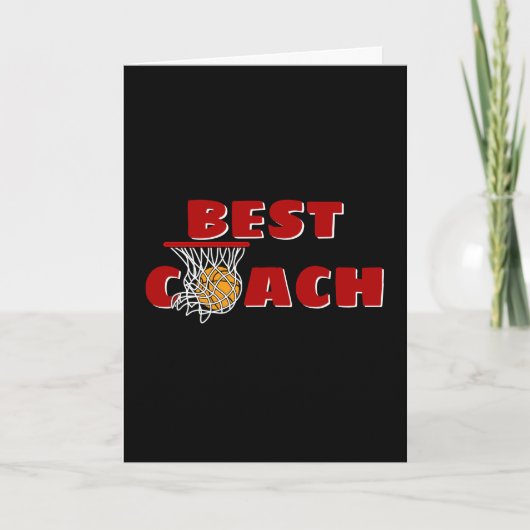 Vielen Dank für Basketball Coach Karte (Vorderseite)