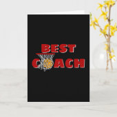 Vielen Dank für Basketball Coach Karte (Gelbe Blume)