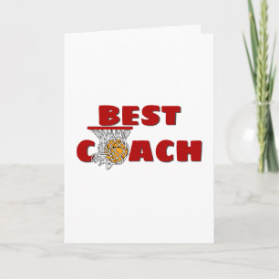Vielen Dank für Basketball Coach Karte