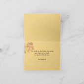 Vielen Dank für Beileid, Blätter Raindrops Note Ca Dankeskarte (Innenseite)