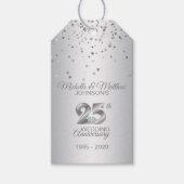 Vielen Dank für das 25. Jahr Silver Wedding Jubilä Geschenkanhänger (Vorderseite)