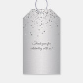 Vielen Dank für das 25. Jahr Silver Wedding Jubilä Geschenkanhänger (Rückseite)