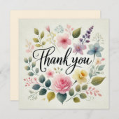 Vielen Dank für das Design der Aquarellfarben Einladung (Vorne/Hinten)