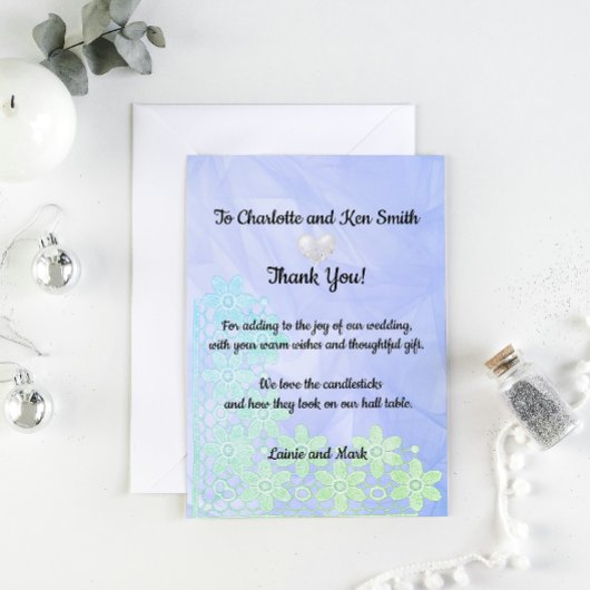 Vielen Dank für das Hochzeitgeschenk 3 Dankeskarte