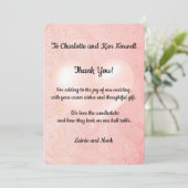 Vielen Dank für das Hochzeitspenden 2 Dankeskarte (Stehend Vorderseite)