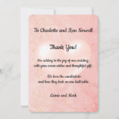 Vielen Dank für das Hochzeitspenden 2 Dankeskarte (Vorderseite)