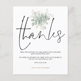 Vielen Dank für das Hochzeitssage Gold Script