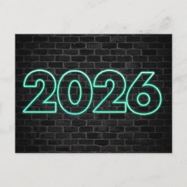 Vielen Dank für das Jahr 2026 Neon Sign Postkarte