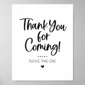 Vielen Dank für das kommende Gefälligkeitstempelze Poster (Vorne)