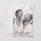 Vielen Dank für das minimale Schwarz-Weiß-Foto Mitteilungskarte (Vorderseite)