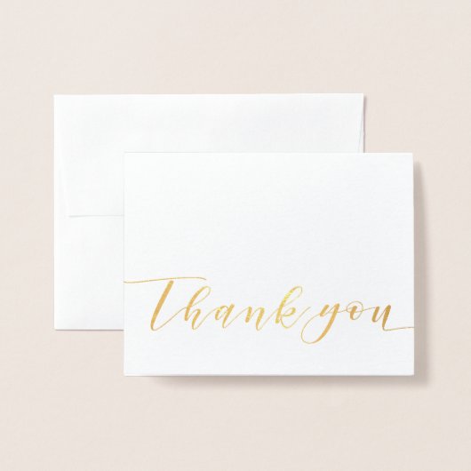 Vielen Dank für das moderne Design der Goldfolie. Folienkarte (Vorderseite mit Umschlag)