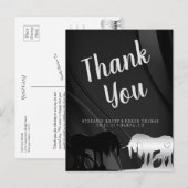 Vielen Dank für das mystische Einhorn (schwarzer S Postkarte (Vorne/Hinten)