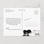 Vielen Dank für das mystische Einhorn (schwarzer S Postkarte (Rückseite)