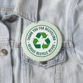 Vielen Dank für das Recycling Button (Beispiel)