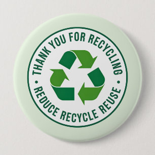Vielen Dank für das Recycling Button
