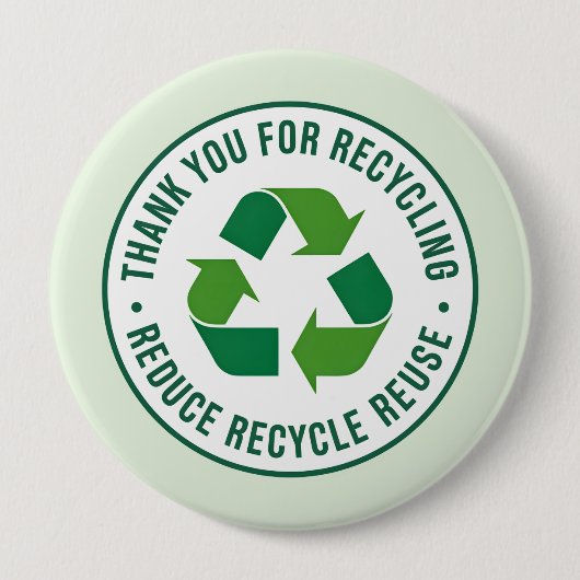 Vielen Dank für das Recycling Button (Vorderseite)