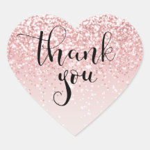 Vielen Dank für das rosa Glitzer-Label