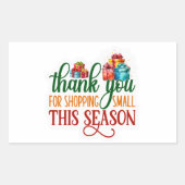Vielen Dank für das Shopping für kleine Ferien. Rechteckiger Aufkleber (Vorderseite)