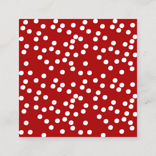 Vielen Dank für das Shopping - Red PromoChristmas Quadratische Visitenkarte (Rückseite)