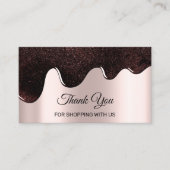 Vielen Dank für das Shopping Rose Tropfen Chocolat Visitenkarte (Vorderseite)