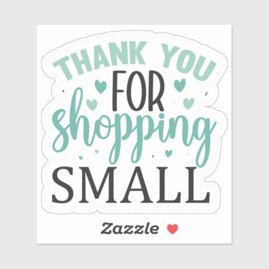 Vielen Dank für das Shopping Small Aufkleber (Blatt)